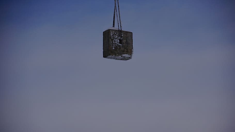 zugspitze, hanging, sky, no people, copy space, metal, nature HD wallpaper