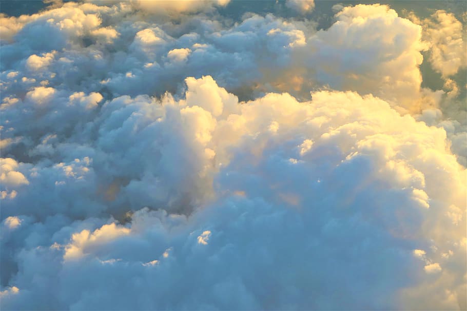 cloud, clouds, sky, nature, air, atmosphere, in the evening HD wallpaper