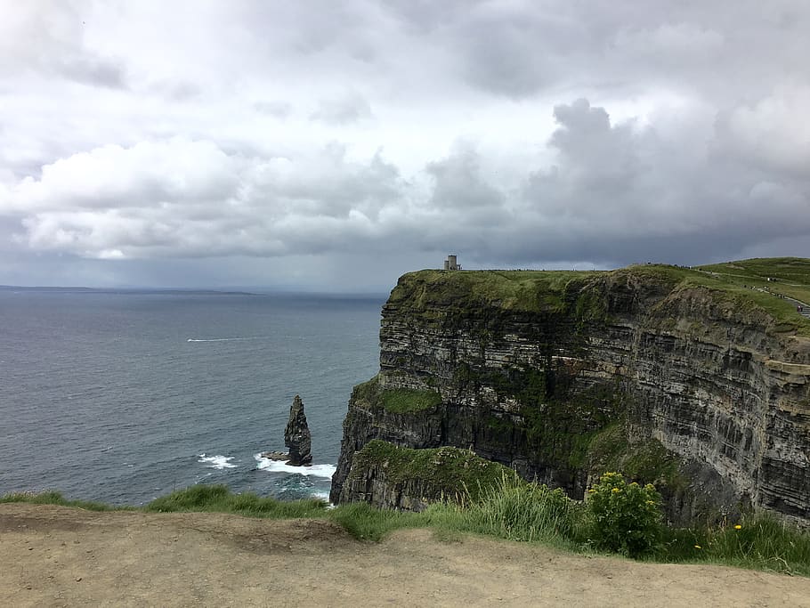 ireland, cliffs of moher, europe, atlantic, ocean, water, nature, HD wallpaper