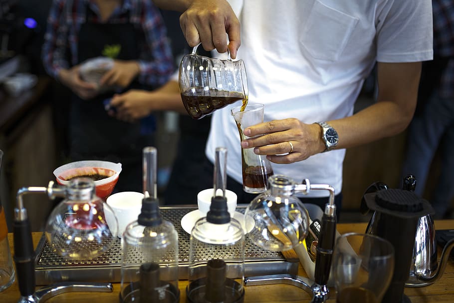 Person Holding Pitcher, bar, bartender, beverage, bottle, caffeine HD wallpaper