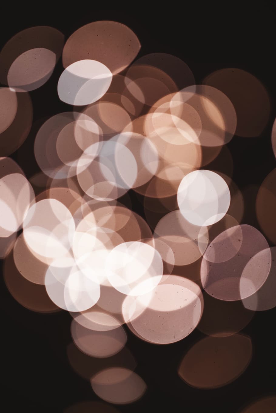brown bokeh lights, circle, golden, experimental, pattern, illuminated HD wallpaper