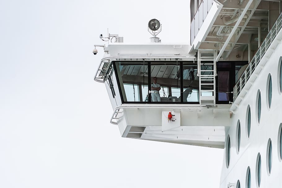 white control tower, architecture, built structure, low angle view HD wallpaper
