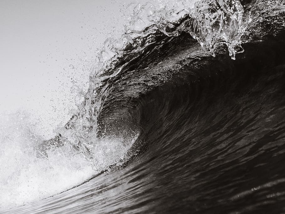 wave, surf, shorebreak, beach, ocean, sea, nature, waves, seascape HD wallpaper