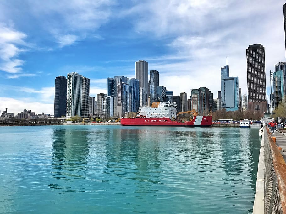 chicago, united states, near north side, pier, ships, bordwalk, HD wallpaper