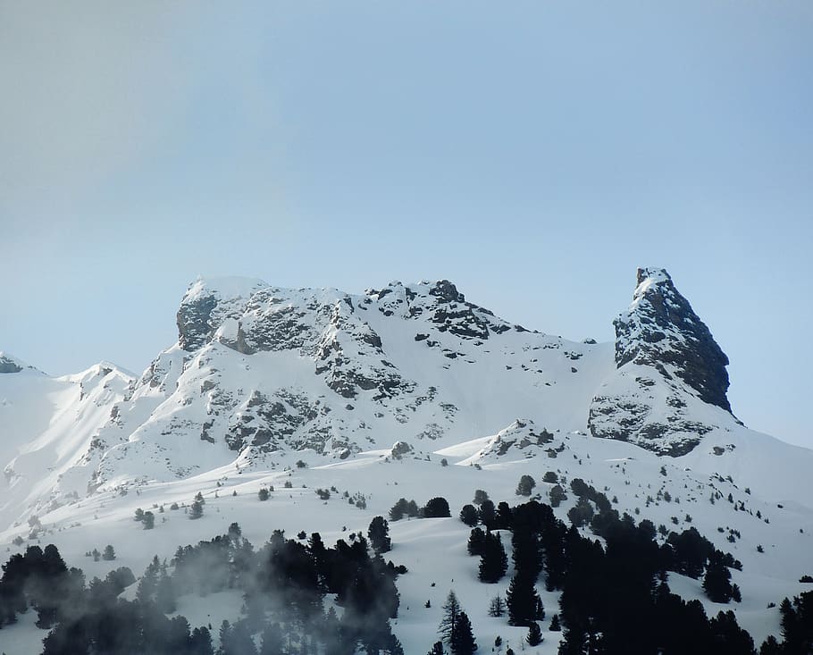 france, modane, forest, sky, blue, mountain, cloud, summit HD wallpaper