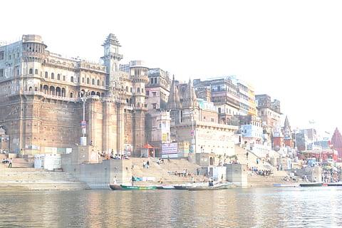 india, varanasi, river, riverside, religion, people, building exterior HD wallpaper