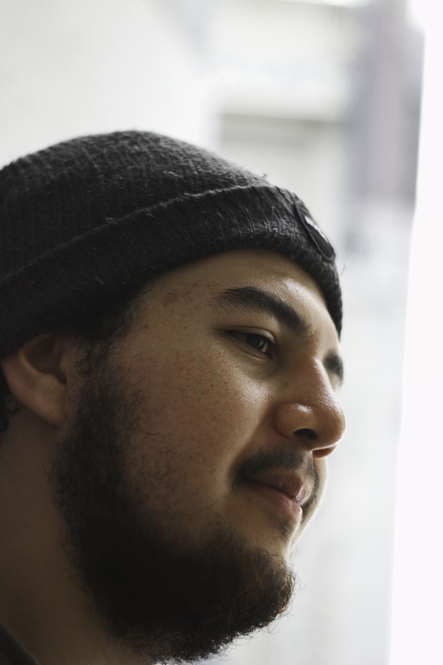 man with beard wearing knit cap, apparel, clothing, hat, person HD wallpaper
