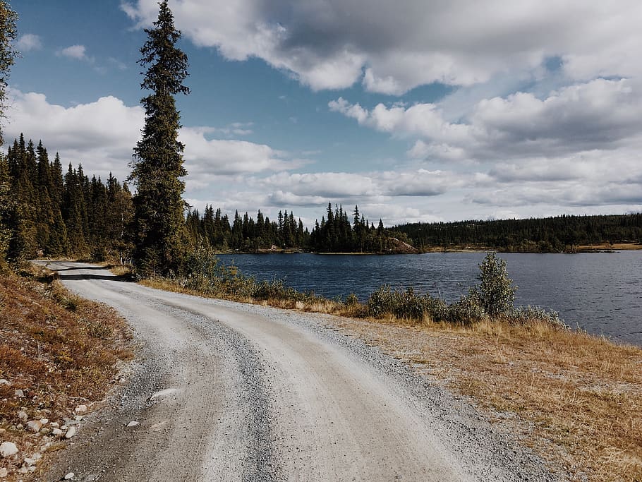 norway, sky, cloud - sky, plant, tree, beauty in nature, road HD wallpaper