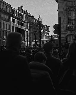 person, human, traffic light, oxford street, pedestrian, crowd HD wallpaper