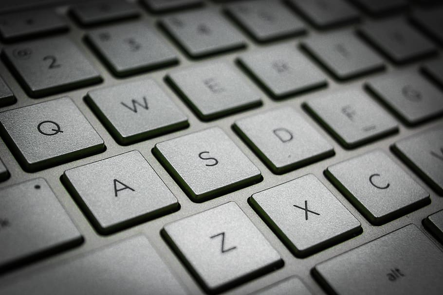 Gray Keypad, alphabet, computer keyboard, technology, computer equipment HD wallpaper