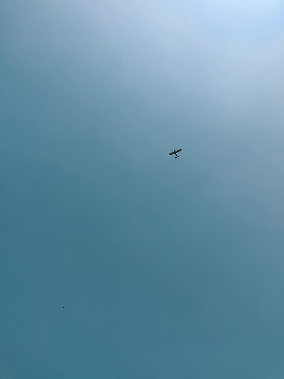sky, plane, wallpaper, hd wallpaper, minimalist, dramatic sky HD wallpaper