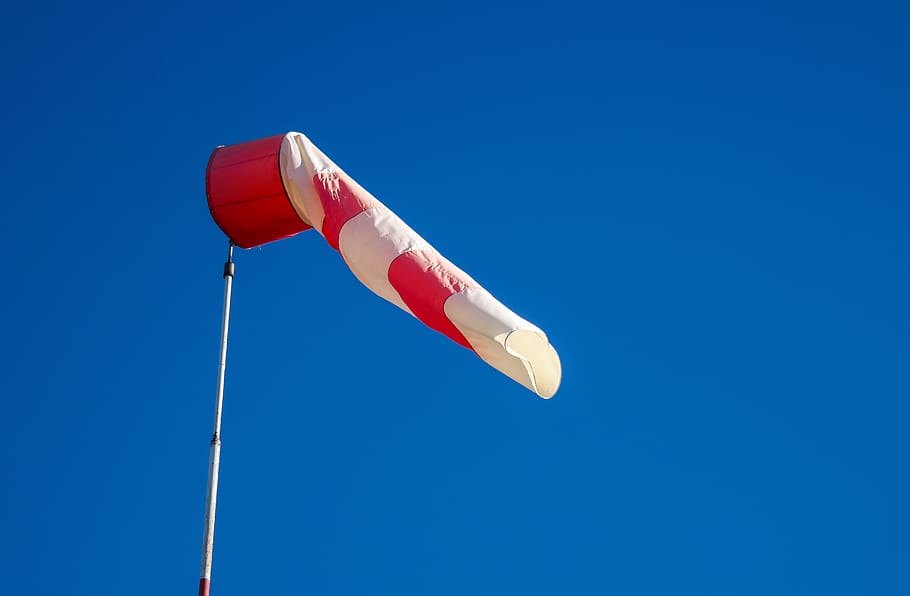 wind sock, wind direction, anemometer, airport, blow, flutter HD wallpaper