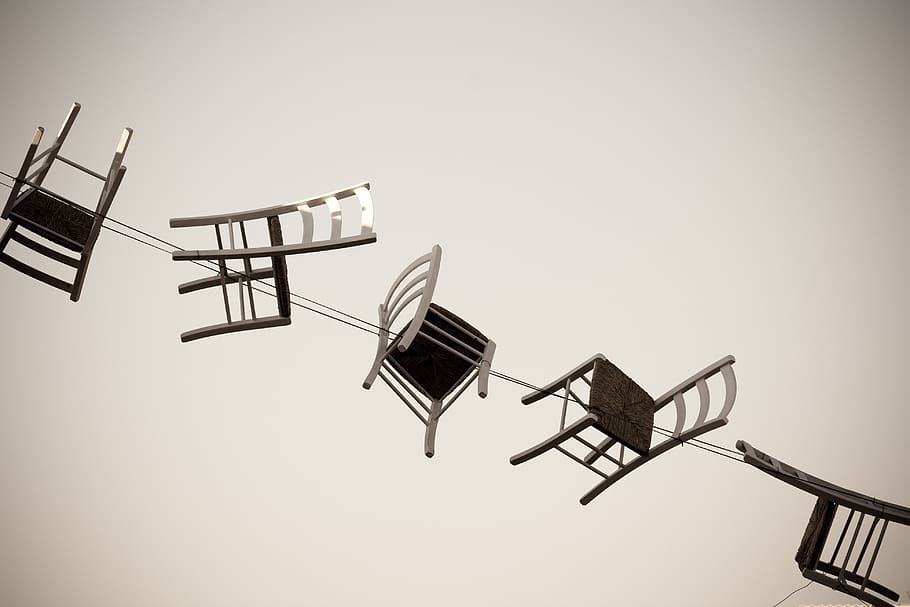 life, beauty, scene, chairs, art, abstract, no people, copy space HD wallpaper