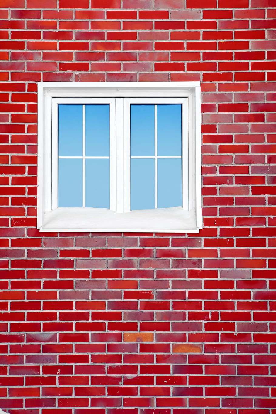 window, brick, wall, pane, plastic, frame, building, old, element HD wallpaper