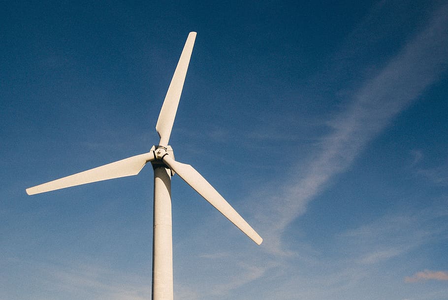 sky, environmental conservation, turbine, alternative energy HD wallpaper