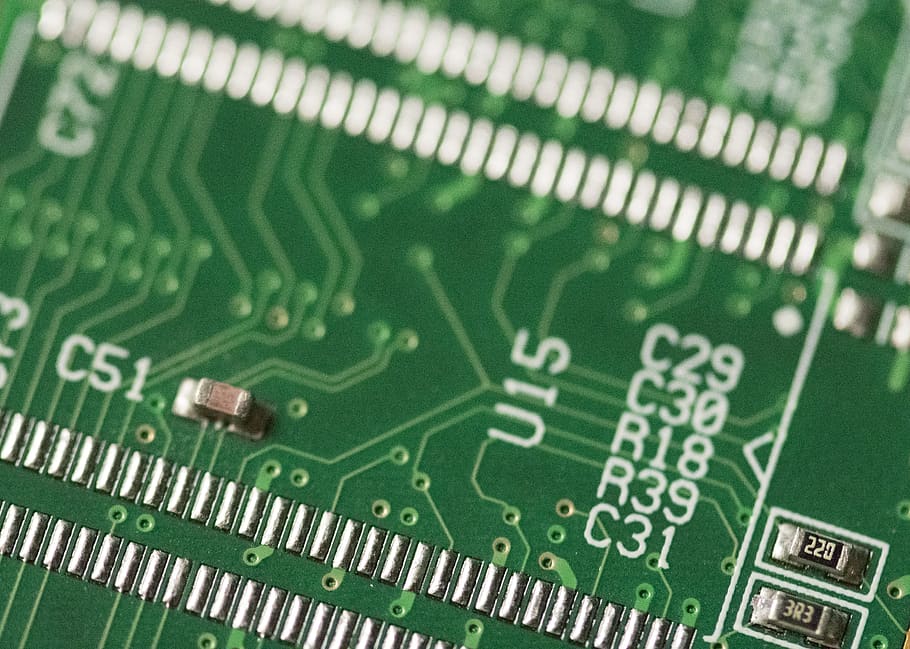 green circuit board, macro, ram, tech, download, technology, web HD wallpaper