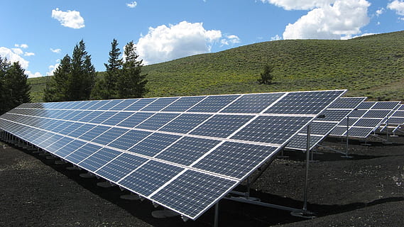 array, solar, panel, electricity, production, nature, landscape HD wallpaper