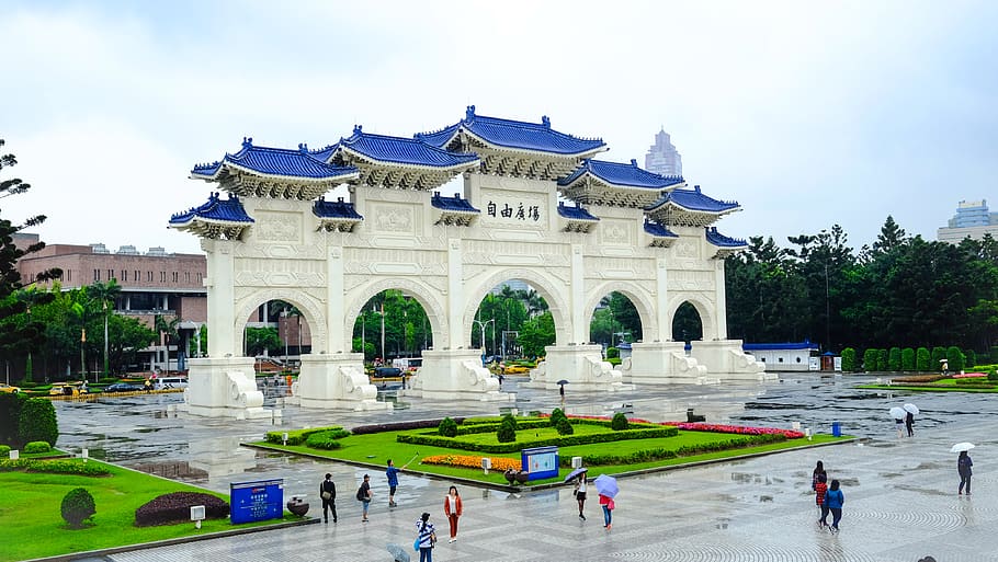 taiwan, chiang kai-shek memorial hall, landmark, square, travel