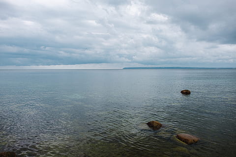 Minimal Baltic sea on Rugen, abstract, background, beach, beautiful HD wallpaper