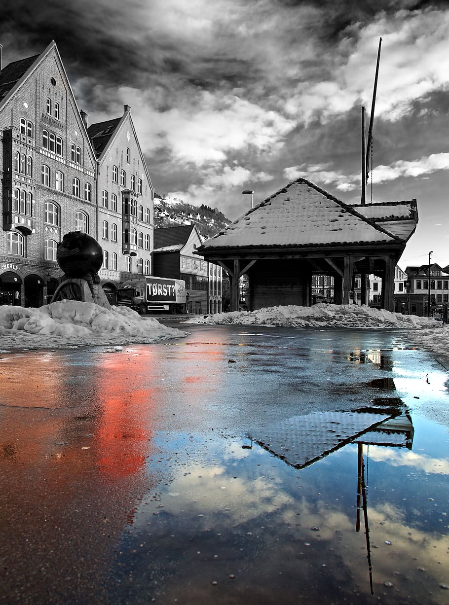 norway, bergen, built structure, architecture, water, building exterior HD wallpaper