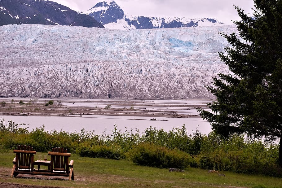 nature, outdoors, mountain, tree, plant, taku lodge, ice, furniture HD wallpaper
