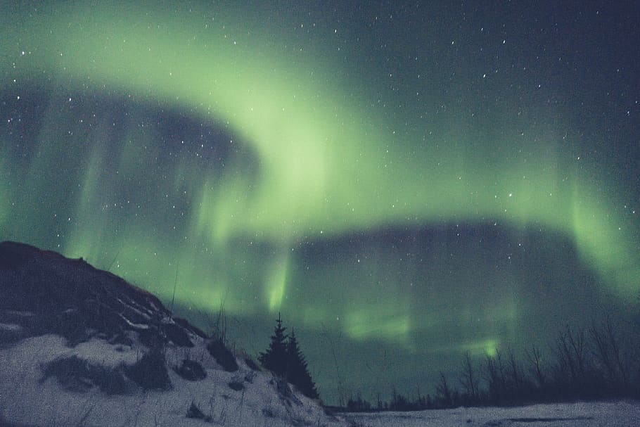 Northern Lights wallpaper, beauty in nature, scenics - nature HD wallpaper