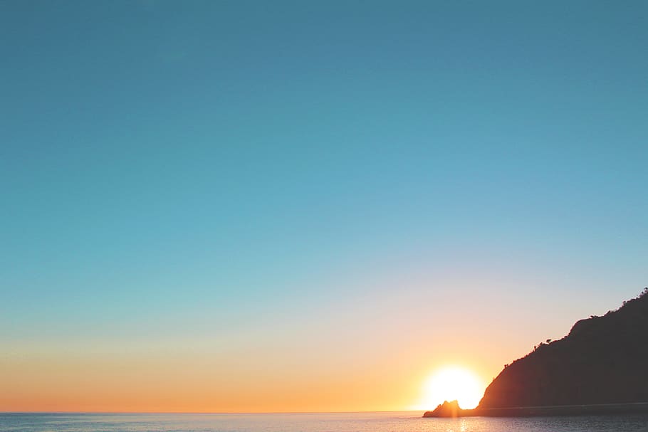 Photo of Sea on Sunrise, beach, coast, nature, ocean, seascape HD wallpaper