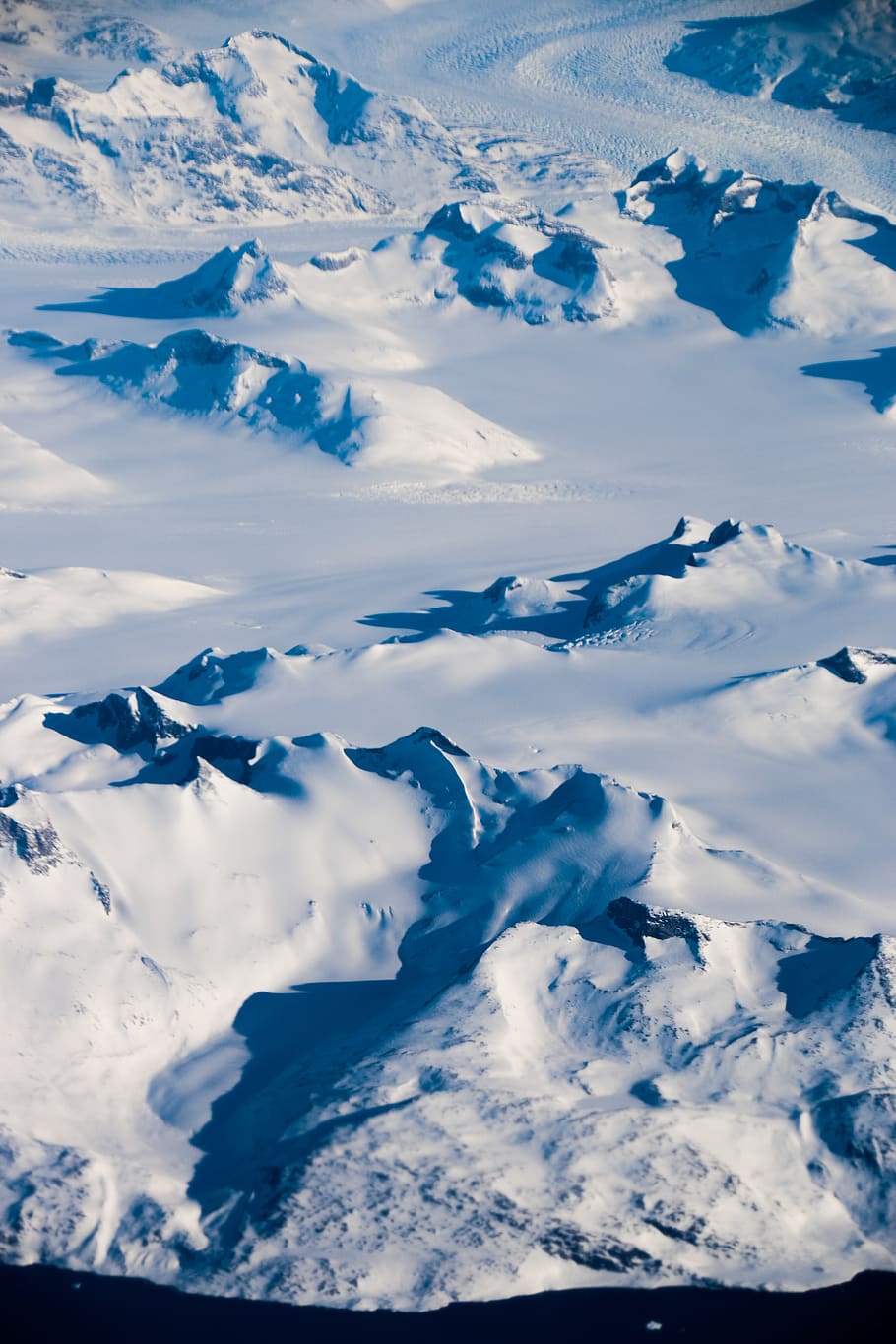 greenland, snow, landscape, cold, mountains, white, arial shot HD wallpaper