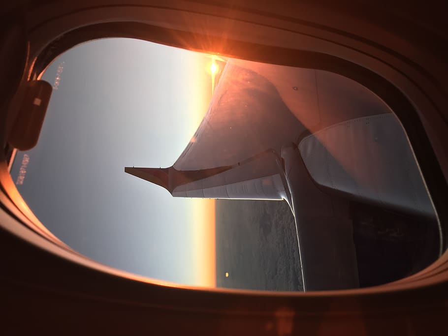 gray airplane window during daytime, light, flare, aircraft, transportation HD wallpaper