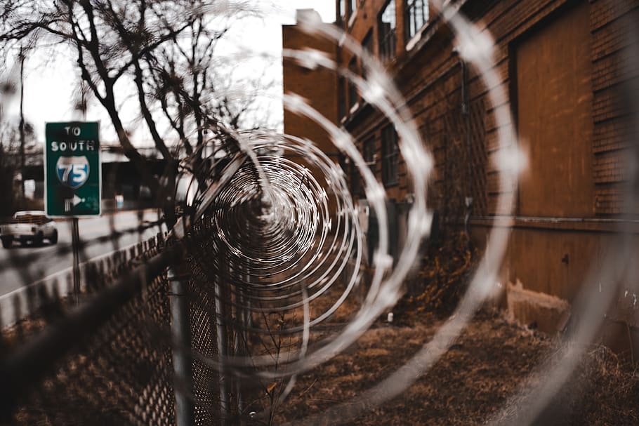 gray barb wire, automobile, transportation, car, vehicle, barbed wire HD wallpaper