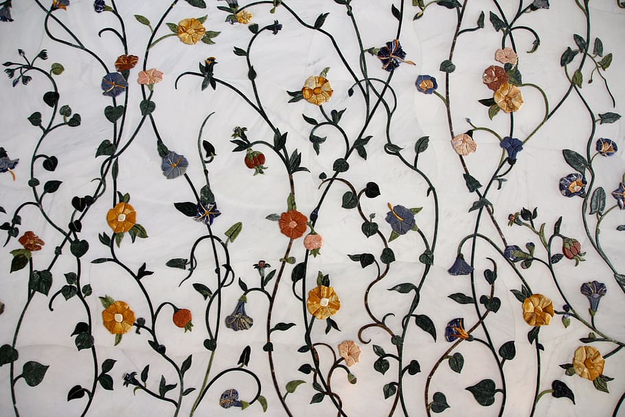 wall, paper, art, design, background, plant, flower, flowering plant HD wallpaper