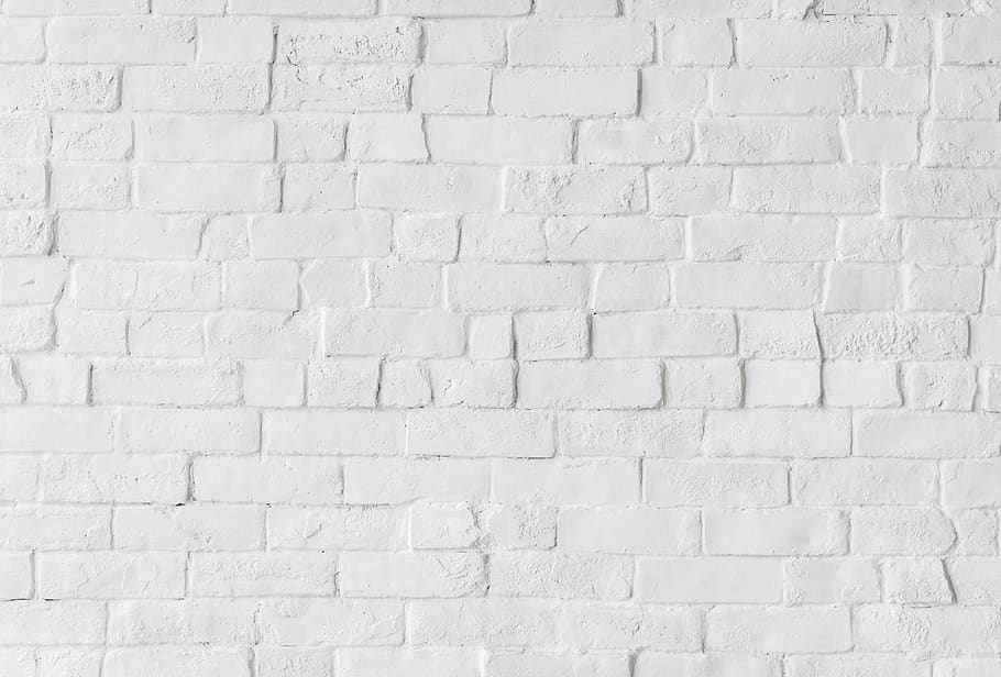 White Brick Wall, bricks, brickwall, brickwork, concrete, design, HD wallpaper