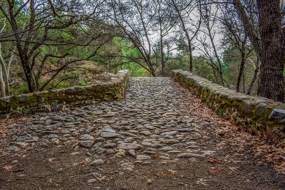 cobblestone, cobbled road, pathway, bridge, footpath, architecture HD wallpaper