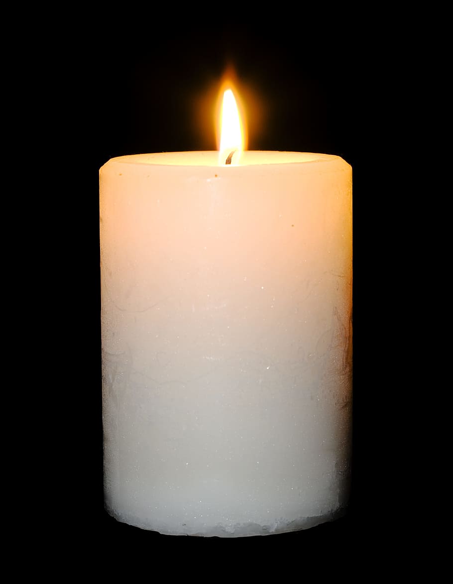 black, flame, background, church, wax, candlelight, decoration HD wallpaper