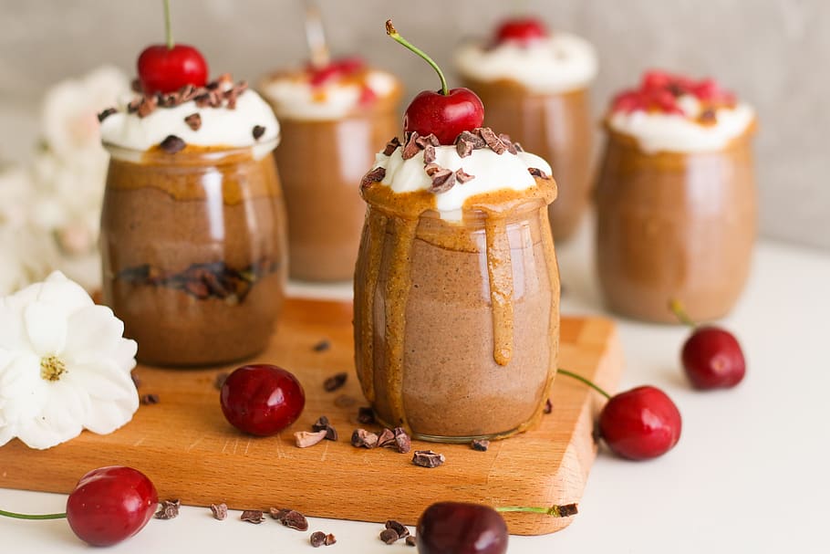 baked desserts, food and drink, freshness, sweet food, fruit HD wallpaper