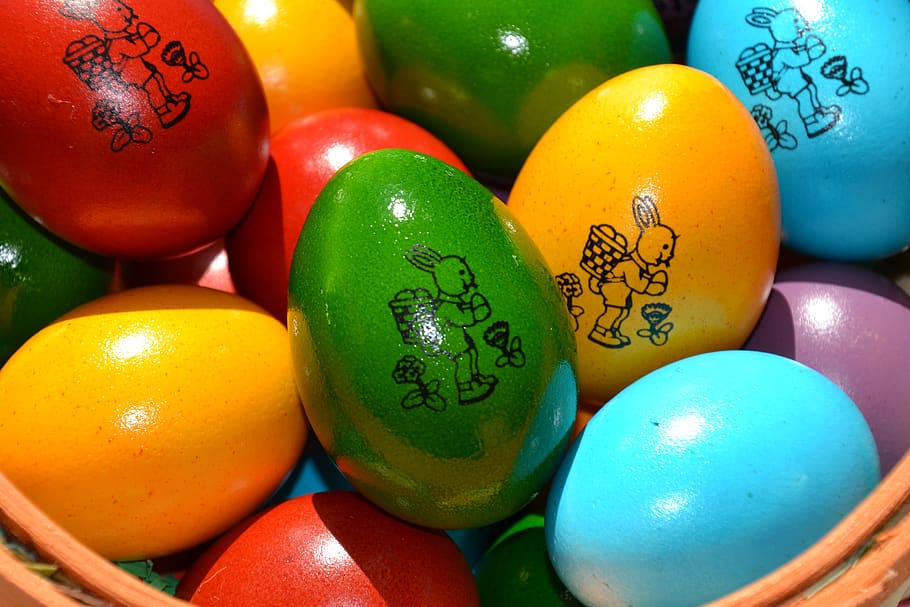 easter, easter eggs, colorful, colored, spring, easter nest HD wallpaper
