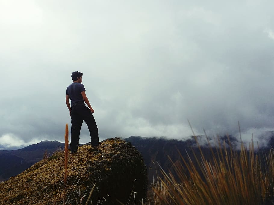 ecuador, quito, one person, full length, beauty in nature, mountain HD wallpaper