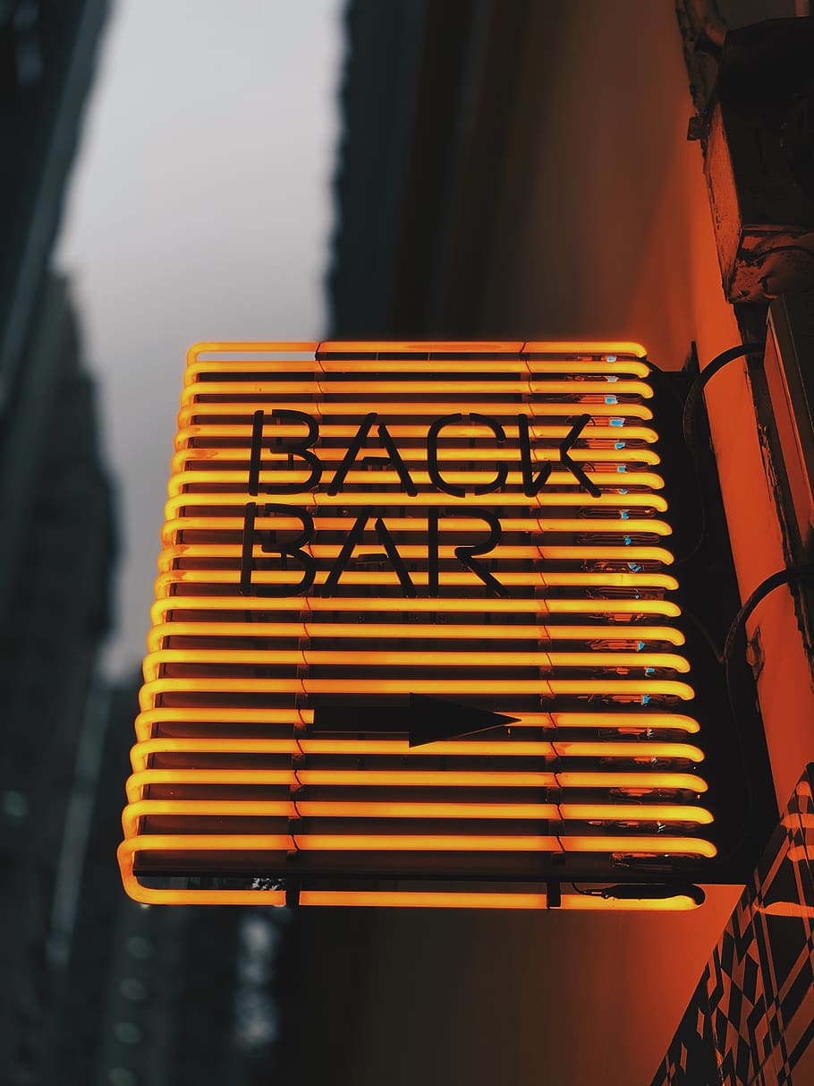 Back Bar LED signage, banister, handrail, hong kong, j residence podium HD wallpaper