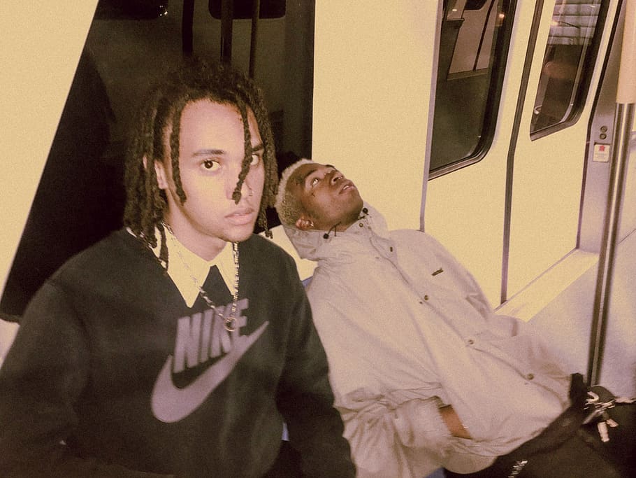 two men in train, human, person, clothing, apparel, finger, vehicle HD wallpaper