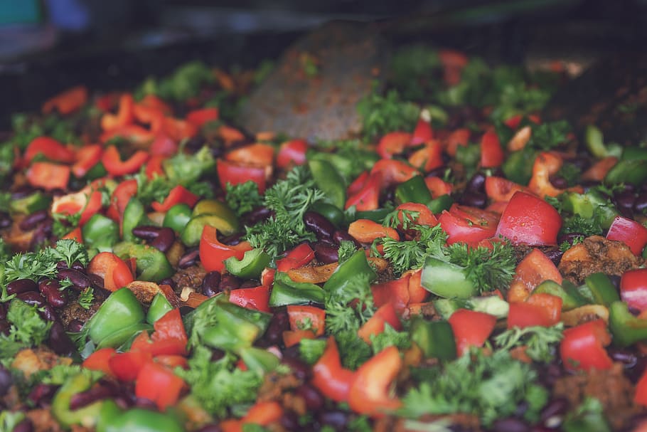 beans with spices, food and drink, selective focus, freshness HD wallpaper
