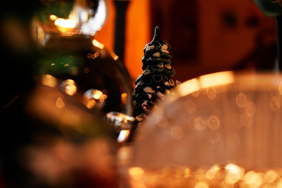 trees, bokeh, focus point, selective focus, close-up, no people HD wallpaper