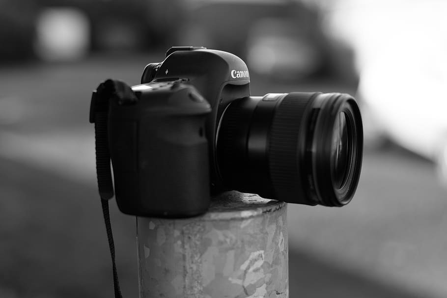 Canon camera, electronics, digital camera, video camera, strap HD wallpaper