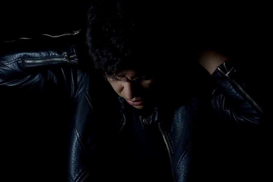 man in black leather jacket, clothing, apparel, coat, human, méxico HD wallpaper