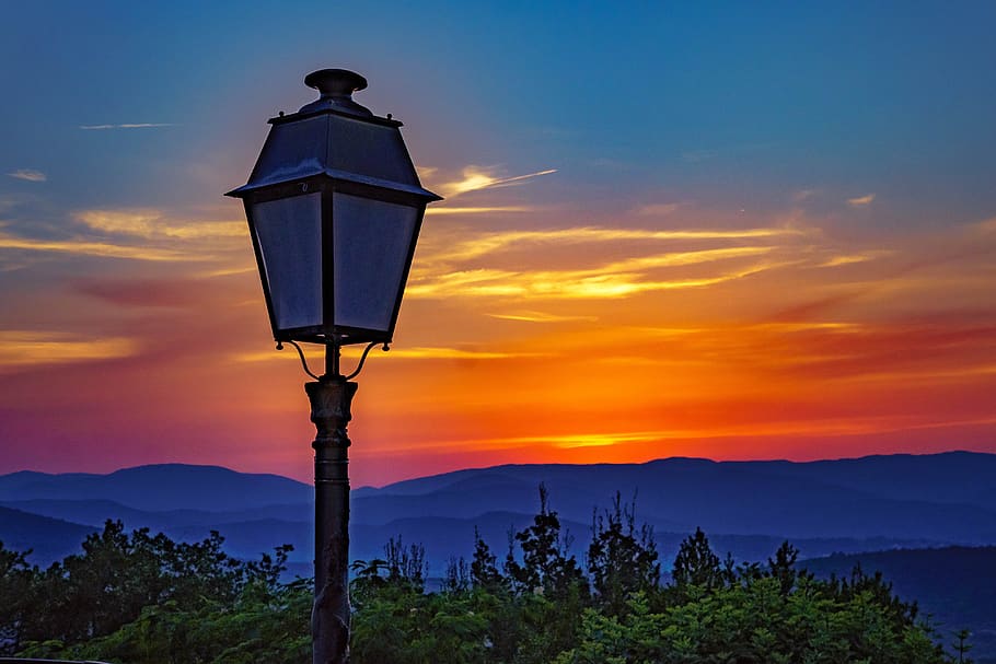 sunset, evening, sky, dusk, landscape, nature, clouds, afterglow HD wallpaper