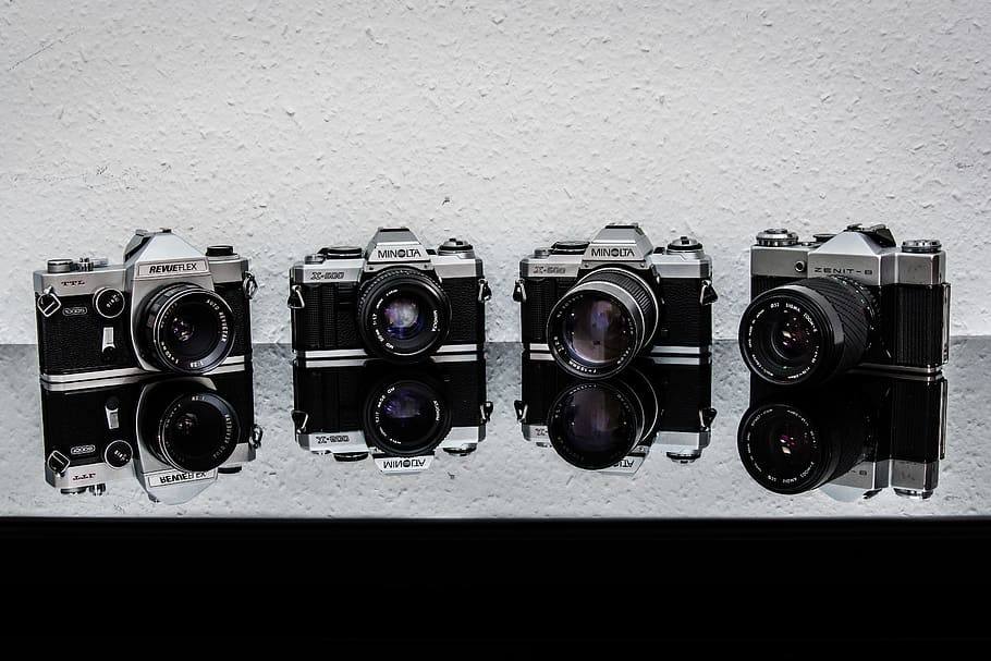 germany, stuttgart, camera, analog, film, minolta, nikon, revue HD wallpaper