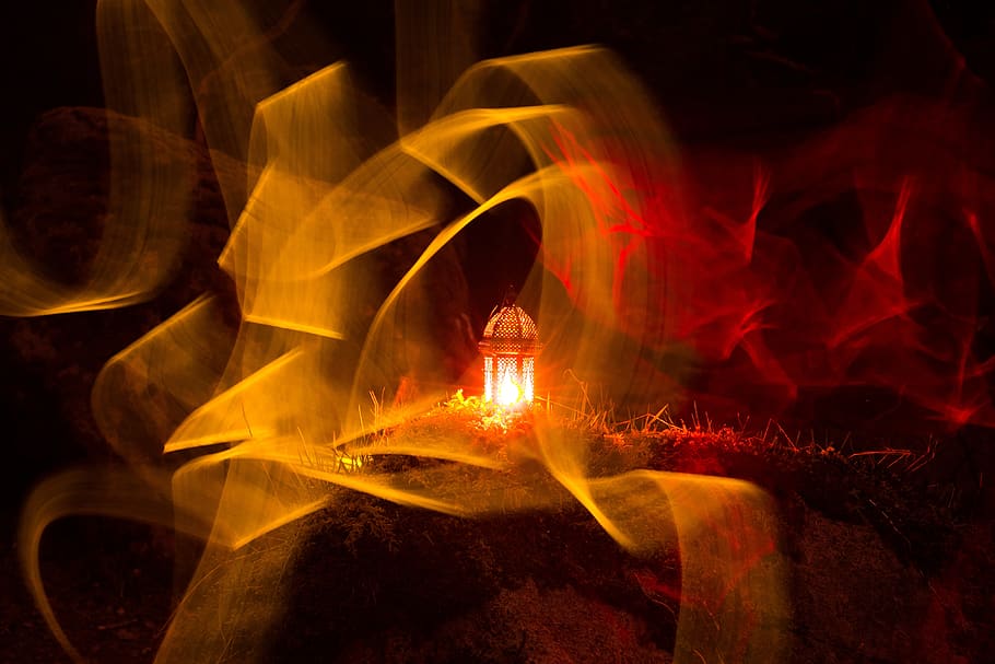 light, lantern, ethereal, pattern, slow, woodland, candle, burning HD wallpaper
