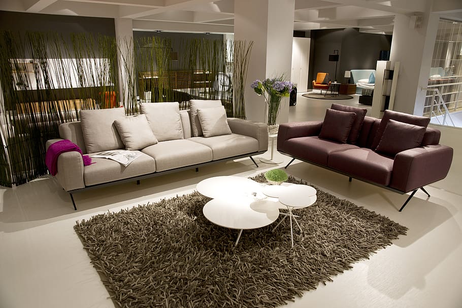 couch, armchair, table, coffee table, carpet, home, comfort HD wallpaper