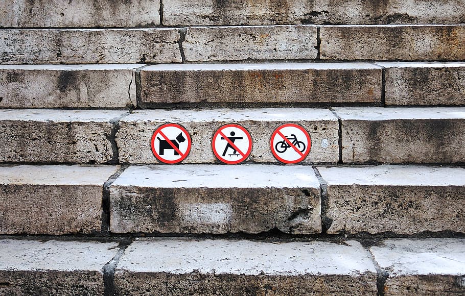 hungary, budapest, not allowed, dog, forbidden, bike, red, skate HD wallpaper