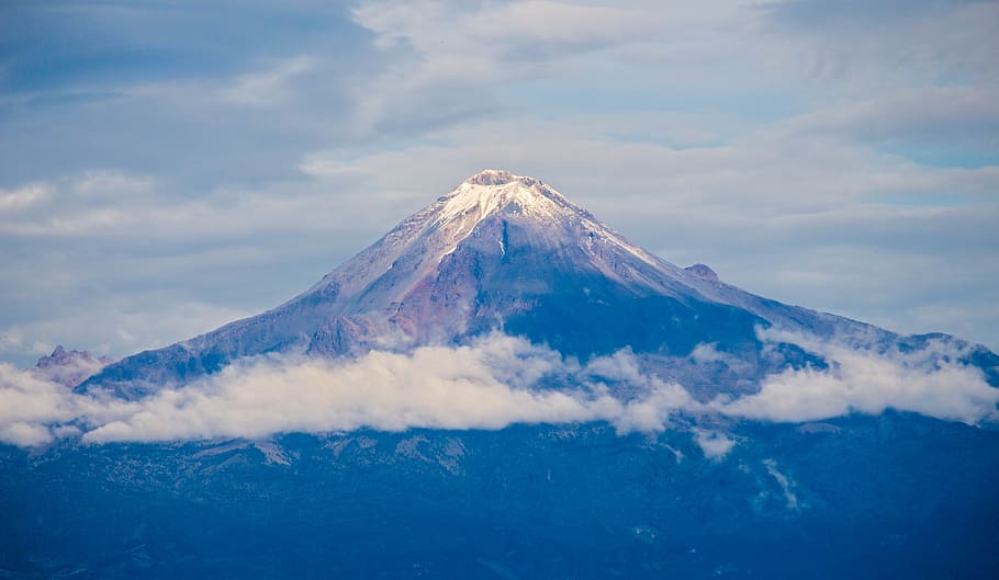 nevado, volcano, snow, mexico, veracruz, nevada, clouds, mountain HD wallpaper