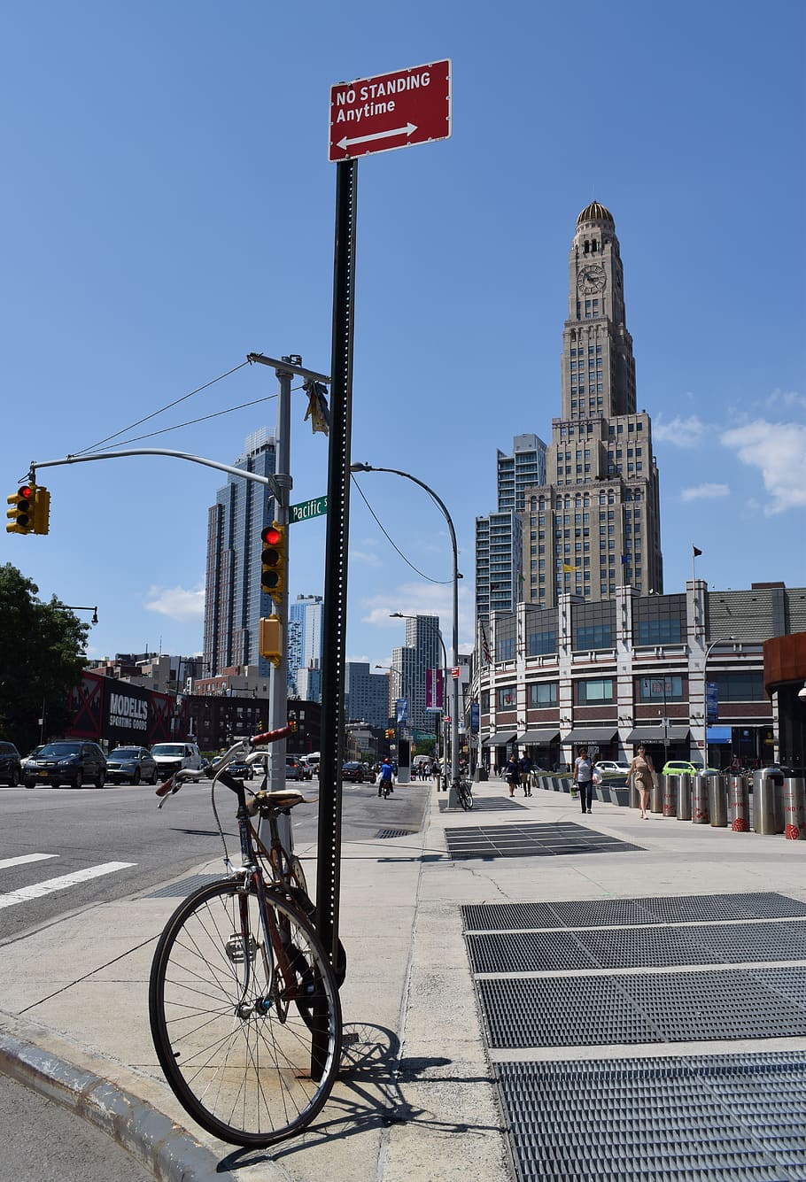 new york, city, transportation, bicycle, sky, built structure HD wallpaper